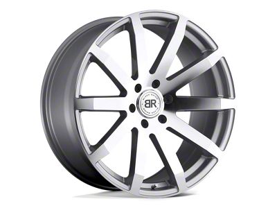 Black Rhino Traverse Silver with Machine Cut Face 6-Lug Wheel; 22x9.5; 25mm Offset (22-24 Tundra)