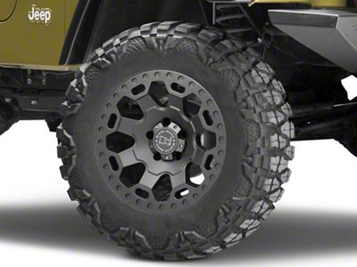 Black Rhino Warlord Matte Gunmetal Wheel; 18x8 (97-06 Jeep Wrangler TJ)
