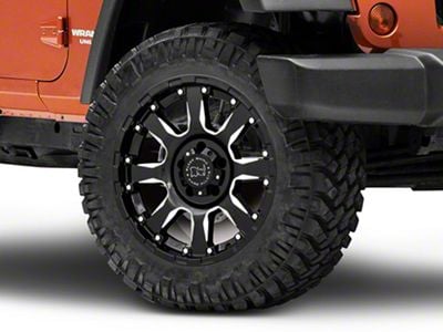 Black Rhino Sierra Gloss Black Wheel; 20x10; -23mm Offset (07-18 Jeep Wrangler JK)