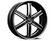 Blade Luxury BL-402 Pizarro Gloss Black and Machined 6-Lug Wheel; 24x9.5; 25mm Offset (22-24 Bronco Raptor)