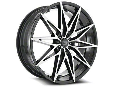 Blade Luxury BL-403 Lucid Gloss Black and Machined 6-Lug Wheel; 22x9.5; 25mm Offset (22-24 Bronco Raptor)