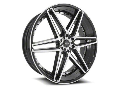 Blade Luxury RT-451 Bendetta Gloss Black and Machined 6-Lug Wheel; 26x9.5; 25mm Offset (22-24 Bronco Raptor)