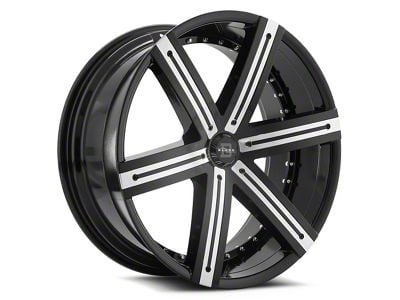 Blade Luxury RT-454 Sargon Gloss Black and Machined 6-Lug Wheel; 22x9.5; 25mm Offset (22-24 Bronco Raptor)