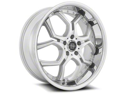 Blade Luxury BSL-477 Lazaro Silver Machined with Stainless Lip 5-Lug Wheel; 22x9; 35mm Offset (05-15 Tacoma)