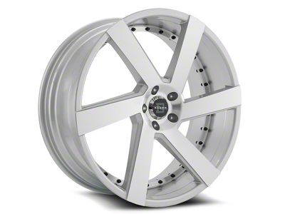 Blade Luxury RT-452 Maddox Silver and Machined 6-Lug Wheel; 24x9.5; 25mm Offset (04-15 Titan)