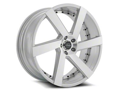 Blade Luxury RT-452 Maddox Silver and Machined 6-Lug Wheel; 24x9.5; 25mm Offset (17-24 Titan)