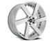 Blade Luxury RT-452 Maddox Silver and Machined 6-Lug Wheel; 26x9.5; 25mm Offset (17-24 Titan)