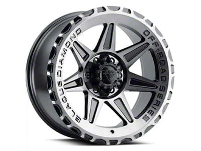 Blaque Diamond Wheels BD-O102 Gloss Black with Machine Face 6-Lug Wheel; 18x9; -12mm Offset (05-15 Tacoma)