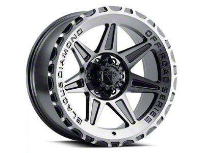 Blaque Diamond Wheels BD-O102 Gloss Black with Machine Face 6-Lug Wheel; 20x10; -18mm Offset (05-15 Tacoma)