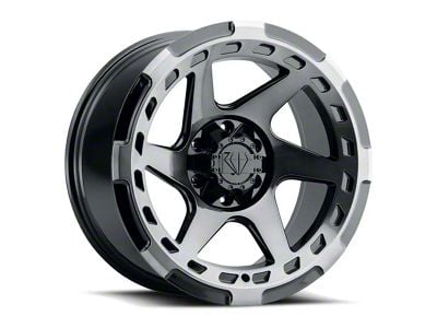 Blaque Diamond Wheels BD-O728 Gloss Black with Machine Face 6-Lug Wheel; 17x9; 1mm Offset (05-15 Tacoma)
