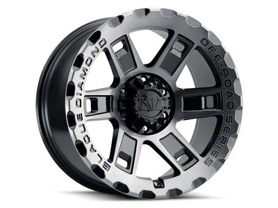 Blaque Diamond Wheels BD-O801 Gloss Black with Machine Face 6-Lug Wheel; 17x9; 1mm Offset (10-24 4Runner)