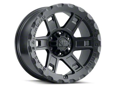 Blaque Diamond Wheels BD-O801 Matte Textured Black Wheel; 17x9 (20-24 Jeep Gladiator JT)