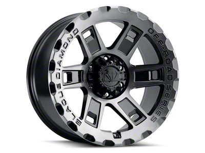 Blaque Diamond Wheels BD-O801 Gloss Black with Machine Face Wheel; 17x9 (18-24 Jeep Wrangler JL)