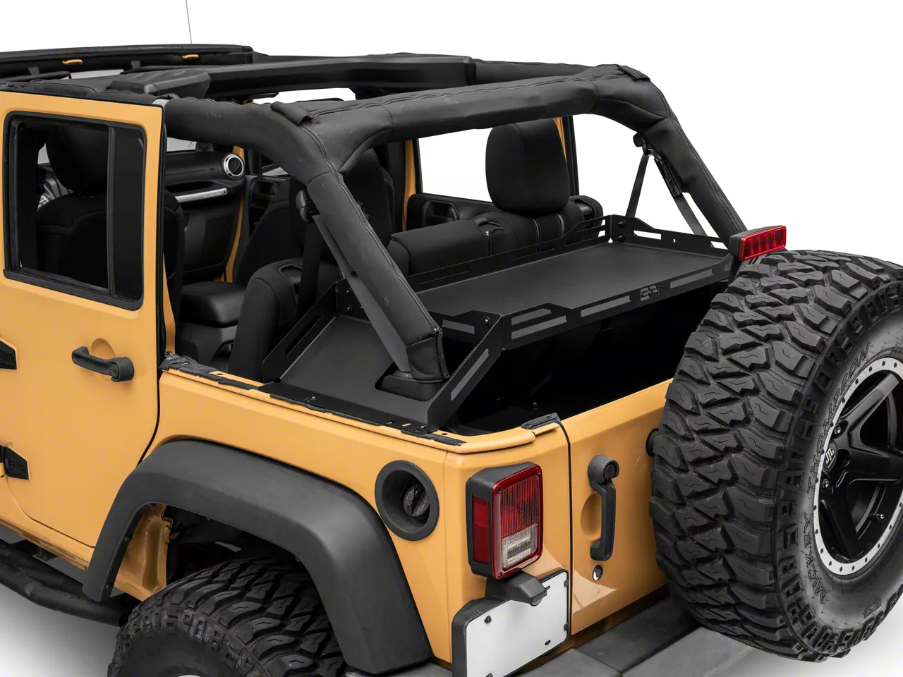 Body Armor 4x4 Jeep Wrangler Interior Storage Rack; Textured Black 5147 ...