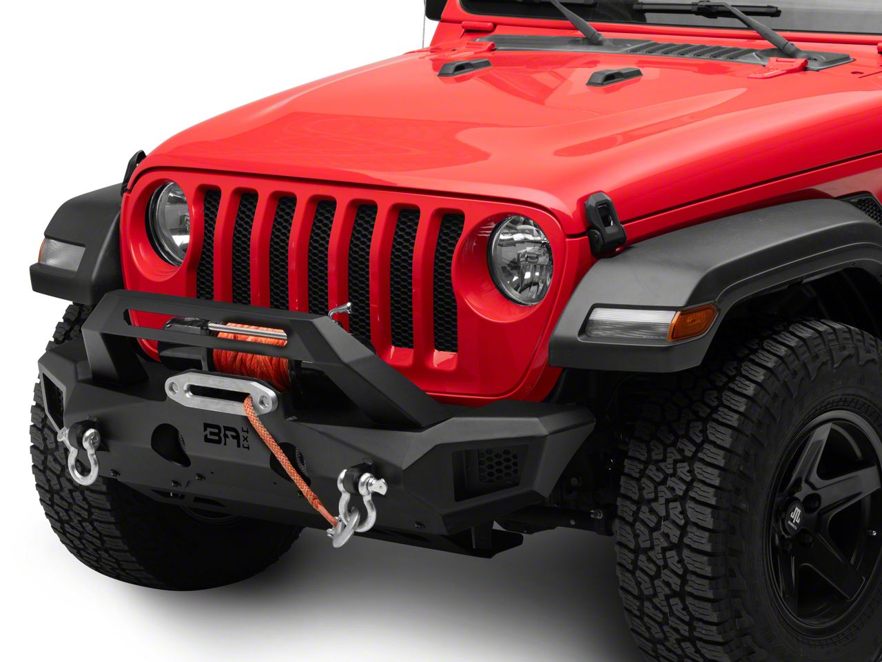 Body Armor 4x4 Jeep Wrangler Orion Mid-Width Front Bumper JP-19536 (18 ...