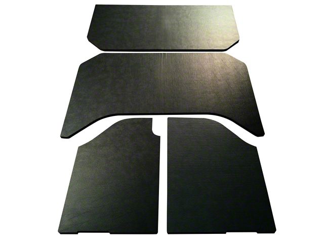 Boom Mat Sound Deadening Headliner; Black Leather Look (07-10 Jeep Wrangler JK 4-Door w/ Hard Top)