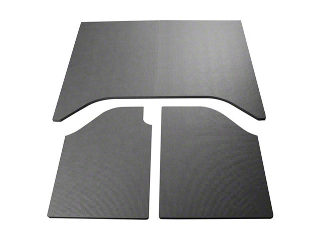 Boom Mat Sound Deadening Headliner; Gray Leather Look (07-10 Jeep Wrangler JK 2-Door w/ Hard Top)