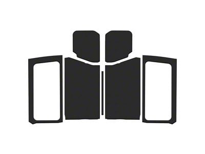 Boom Mat Sound Deadening Headliner Kit; Black Leather Look (18-24 Jeep Wrangler JL 2-Door w/ Hard Top)