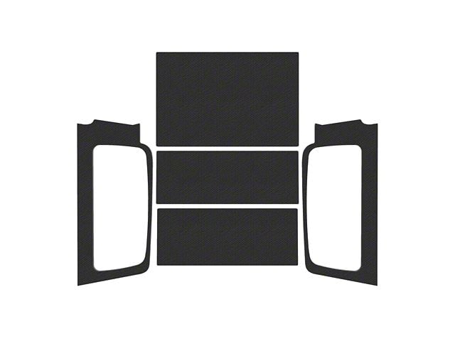 Boom Mat Sound Deadening Headliner Kit; Black Leather Look (04-06 Jeep Wrangler TJ Unlimited)
