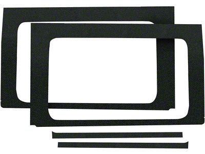 Sound Deadening Rear Side Window Kit; Black Original Finish (18-24 Jeep Wrangler JL 4-Door w/ Hard Top)