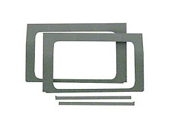 Sound Deadening Rear Side Window Kit; Gray Original Finish (18-24 Jeep Wrangler JL 4-Door w/ Hard Top & w/o Power Roof & Removable Side Windows)