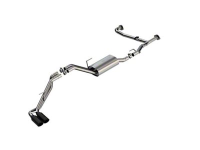 Borla S-Type Dual Exhaust System with Black Chrome Tips; Same Side Exit (22-25 Frontier)