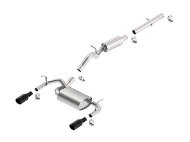 Borla Touring Cat-Back Exhaust with Black Chrome Tips (12-18 Jeep Wrangler JK 2-Door)