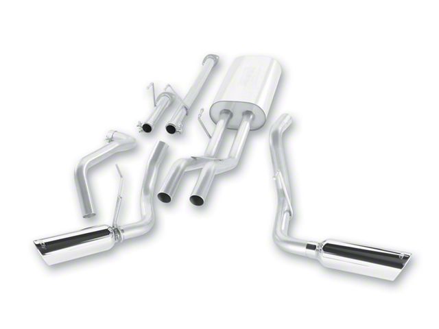 Borla Touring Dual Exhaust System with Polished Tips; Side Exit (09-21 5.7L Tundra)