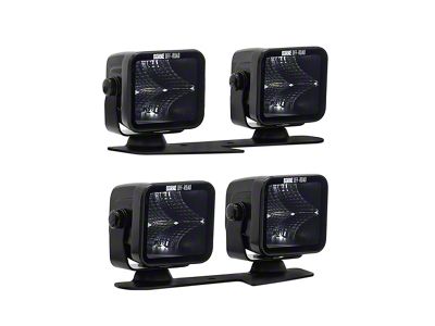 Borne Off-Road 4-Piece Ditch LED Light Pods; Flood Beam (21-24 Bronco w/o Upfitter Switches)