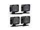 Borne Off-Road 4-Piece Ditch LED Light Pods; Flood Beam (21-24 Bronco w/ Upfitter Switches)