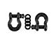 Borne Off-Road 3/4-Inch D-Ring Shackle Set; Black