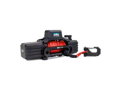 Borne Off-Road 12,000 lb. Winch with Red Synthetic Rope (Universal; Some Adaptation May Be Required)