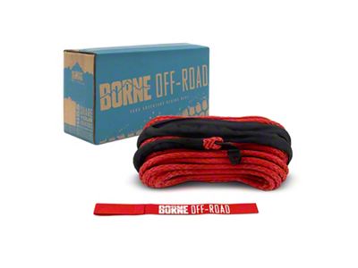 Borne Off-Road 3/8-Inch x 85-Foot Synthetic Rope; Red