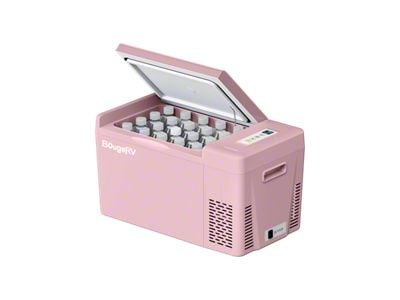 BougeRV 12V 23-Quart Portable Fridge; Pink