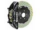 Brembo GT Series 6-Piston Front Big Brake Kit with 15-Inch 2-Piece Cross Drilled Rotors; Black Calipers (20-24 Jeep Gladiator JT)