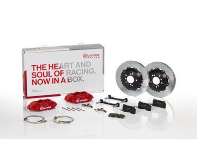 Brembo GT Series 4-Piston Rear Big Brake Kit with 15-Inch 2-Piece Type 1 Slotted Rotors; Black Calipers (11-21 Jeep Grand Cherokee WK2, Excluding SRT, SRT8 & Trackhawk)