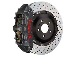 Brembo GT-S Series 6-Piston Front Big Brake Kit with 14.40-Inch 2-Piece Cross Drilled Rotors; Black Hard Anodized Calipers (07-18 Jeep Wrangler JK)