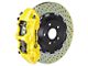 Brembo GT Series 6-Piston Front Big Brake Kit with 15-Inch 2-Piece Cross Drilled Rotors; Yellow Calipers (07-18 Jeep Wrangler JK)