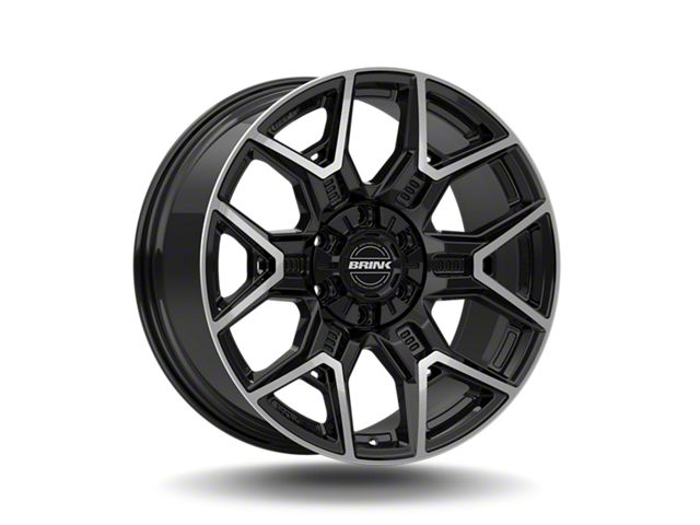 Brink Wheels Insurgent Machined Piano Black 6-Lug Wheel; 22x10; 30mm Offset (22-24 Tundra)