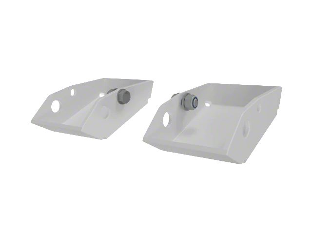 BroncBuster Rear Shock Skid Plates; Oxford White (21-24 Bronco)