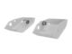 BroncBuster Rear Shock Skid Plates; Oxford White (21-24 Bronco)