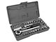 1/4 and 3/8-Inch Drive SAE and Metric Socket Set; 40-Piece Set