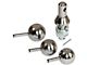 1-Inch Shank Interchangeable Hitch Ball Set; 1-7/8 to 2-5/16-Inch; Nickel-Plated Steel