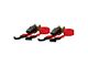 10-Foot Cargo Straps with S-Hooks; Red; 500 lb.; Pair