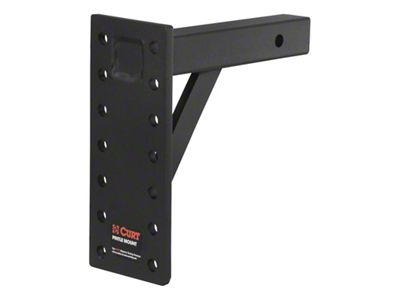 2-Inch Receiver Hitch Adjustable Pintle Mount; 11-1/2-Inch Drop; 10,000 lb. (Universal; Some Adaptation May Be Required)