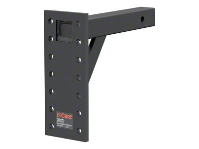 2-Inch Receiver Hitch Adjustable Pintle Mount; 11-1/2-Inch Drop; 10,000 lb. (Universal; Some Adaptation May Be Required)