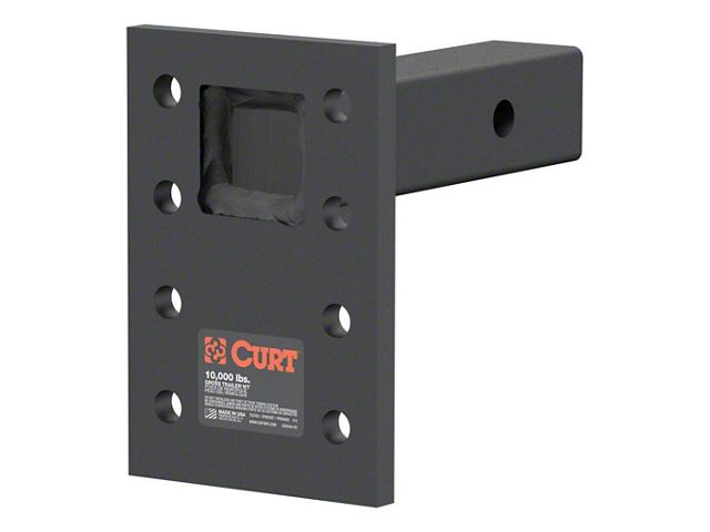 2-Inch Receiver Hitch Adjustable Pintle Mount; 6-1/2-Inch Drop; 10,000 lb. (Universal; Some Adaptation May Be Required)