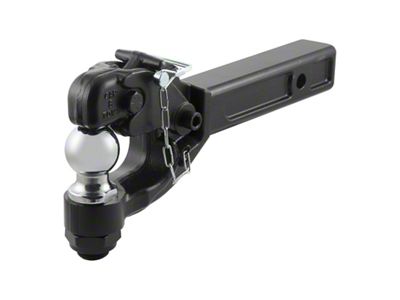 2-Inch Receiver Hitch Ball and Pintle Combo with 2-Inch Ball (Universal; Some Adaptation May Be Required)