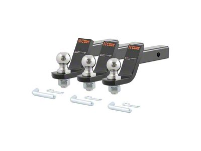 2-Inch Receiver Hitch Loaded Ball Mounts with 2-Inch Balls; 4-Inch Drop (Universal; Some Adaptation May Be Required)