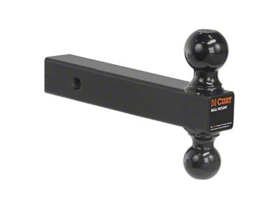 2-Inch Receiver Hitch Multi-Ball Mount with 2 and 2-5/16-Inch Black Balls (Universal; Some Adaptation May Be Required)